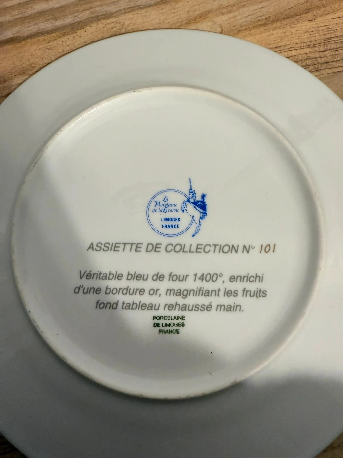 assiette limoges bleu de four & or – collection n°101 – 130€ – photo 15